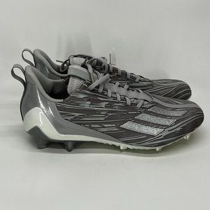 Adidas Men's Adizero GX5414 Metallic Gray Lace Up Football Cleats Size 12